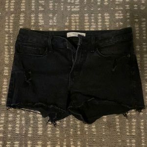 Black distressed Abercrombie shorts